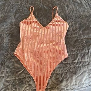 Pink Velvet bodysuit